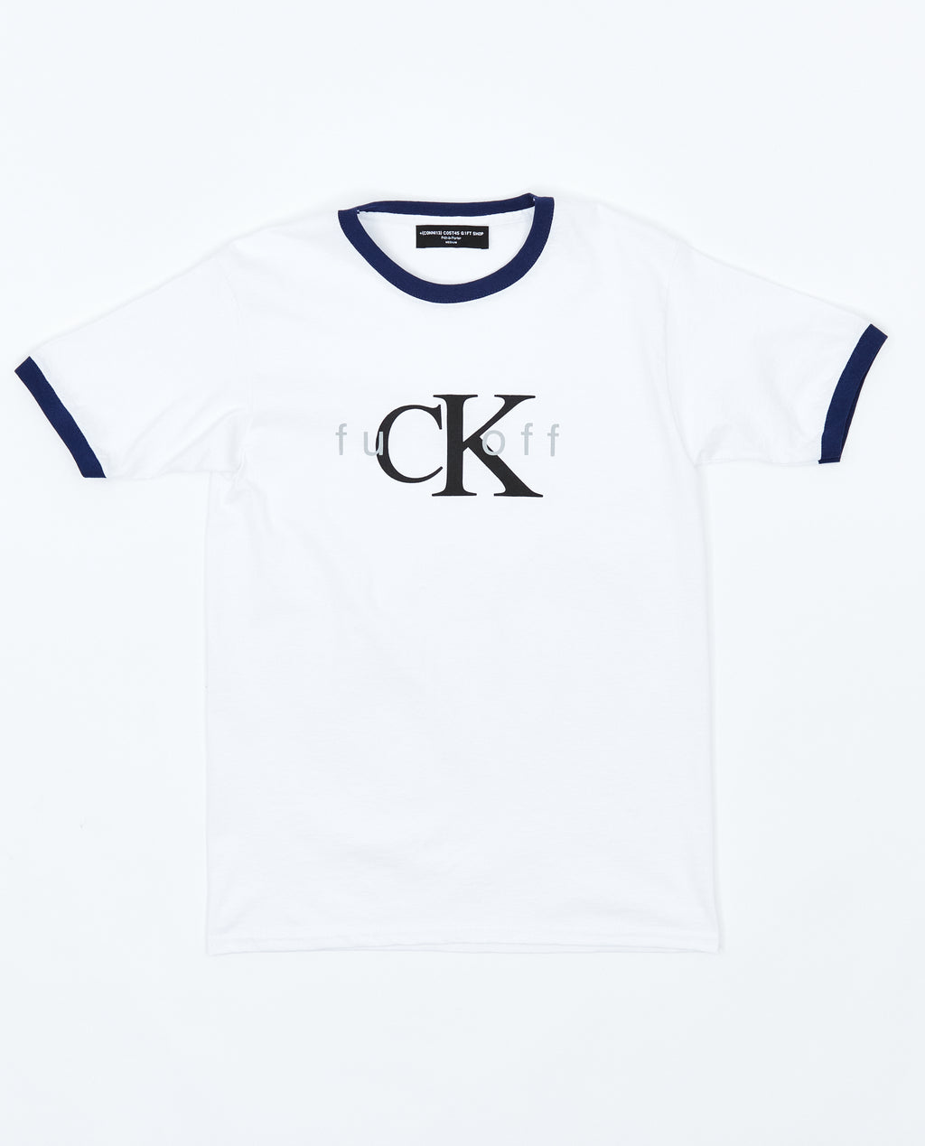 FuCk Off T-SHIRT WHITE/NAVY