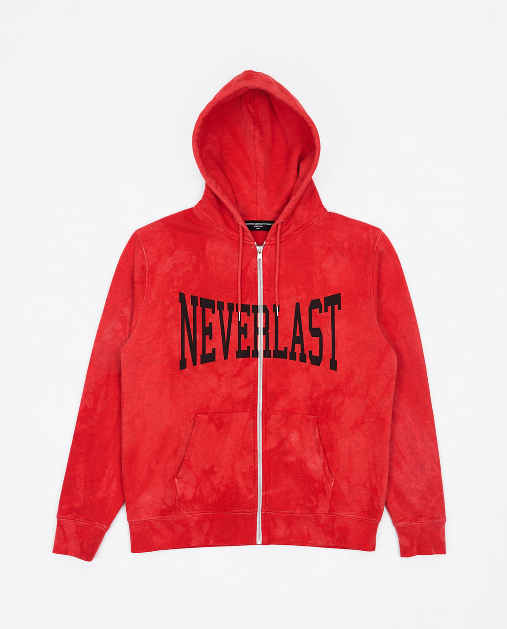 Neverlast ZIP-HOODIE RED STUDIO DYE